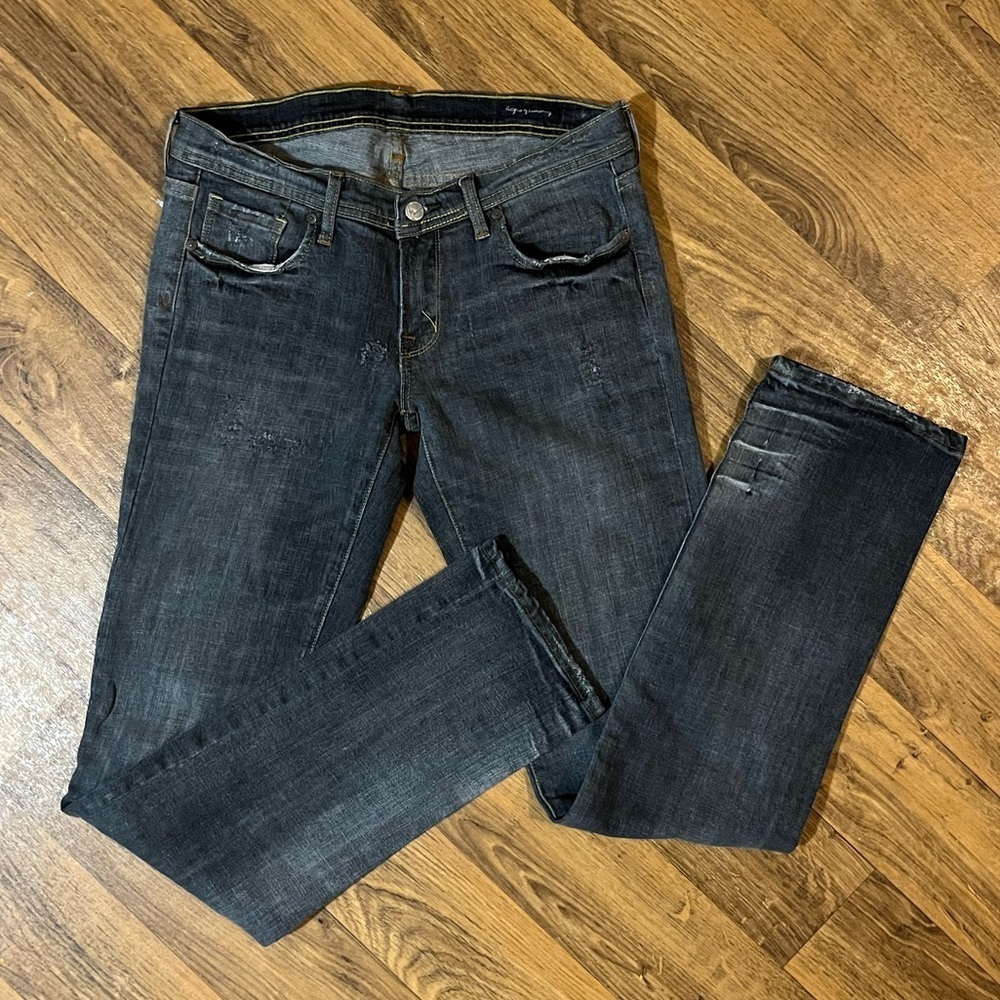 Citizens Of Humanity Gray Denim Straight-Leg Jeans